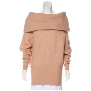 Acne Studios Daze Mohair Wool Cowl Off The Shoulder Sweater Medium